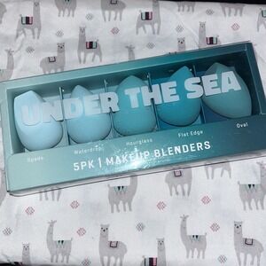New 5 Pack Makeup Blender Sponge Set Beauty Blenders Teal Under The Sea
